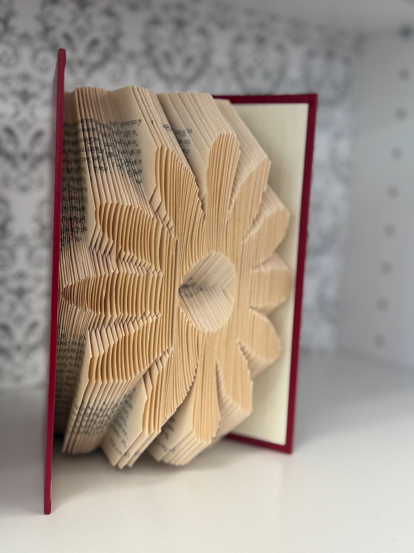 Folded Book Art - Flower