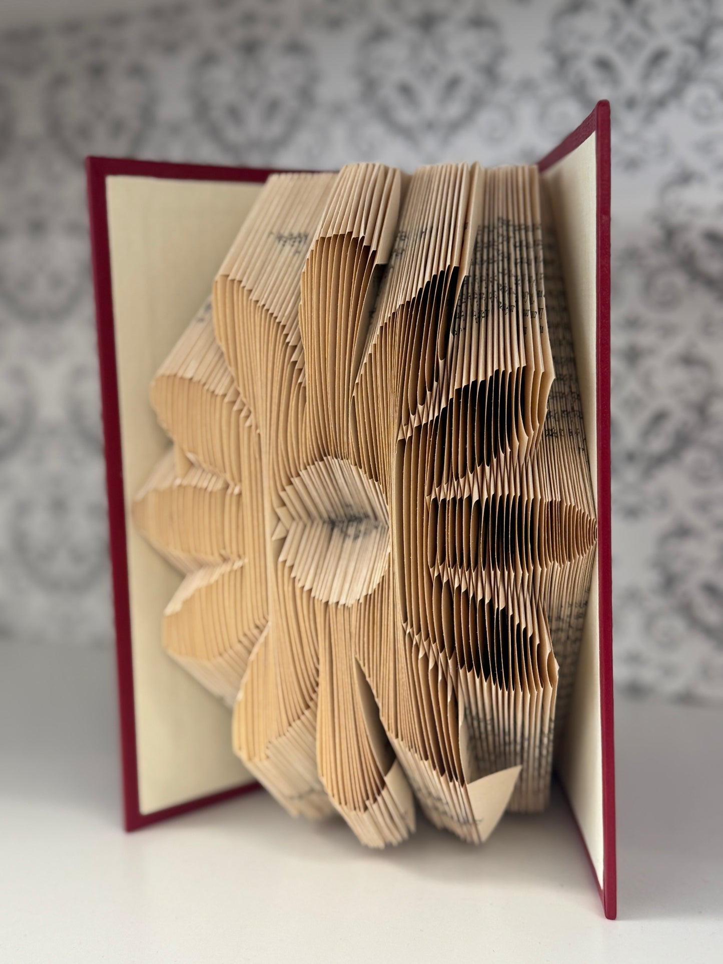 Folded Book Art - Flower