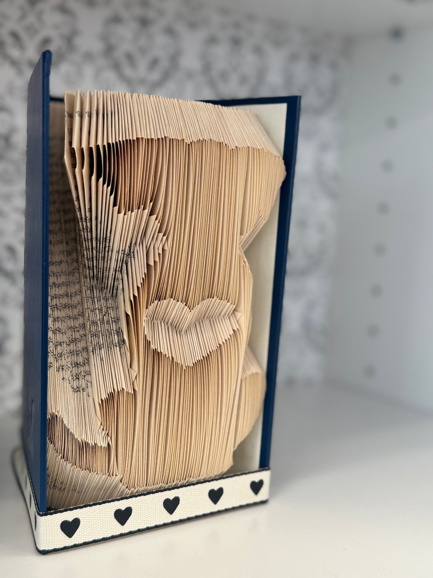 Folded Book Art - Dog & Heart
