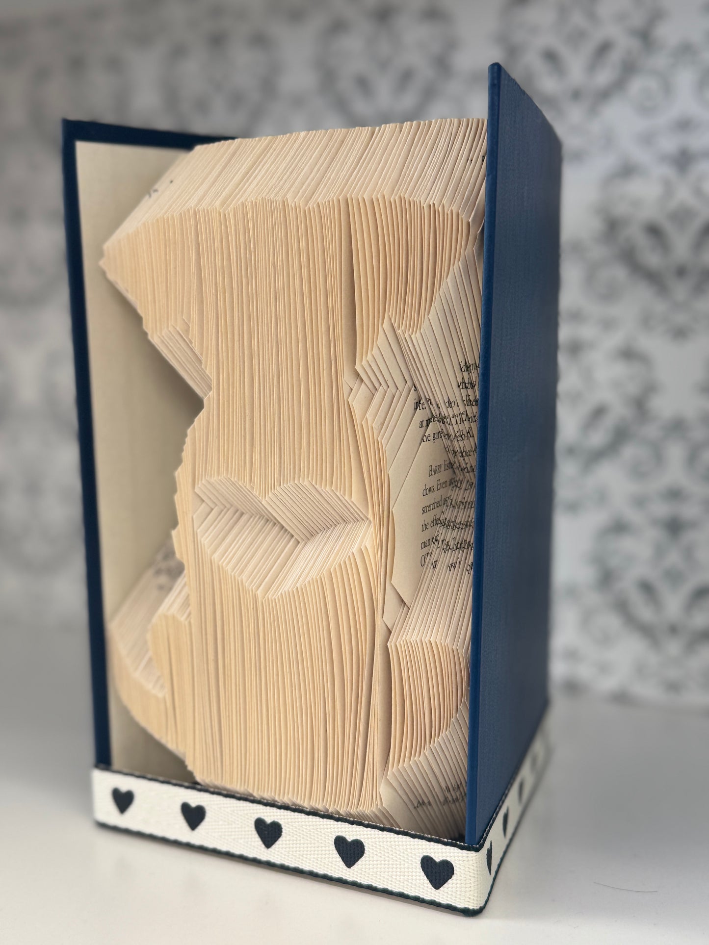 Folded Book Art - Dog & Heart