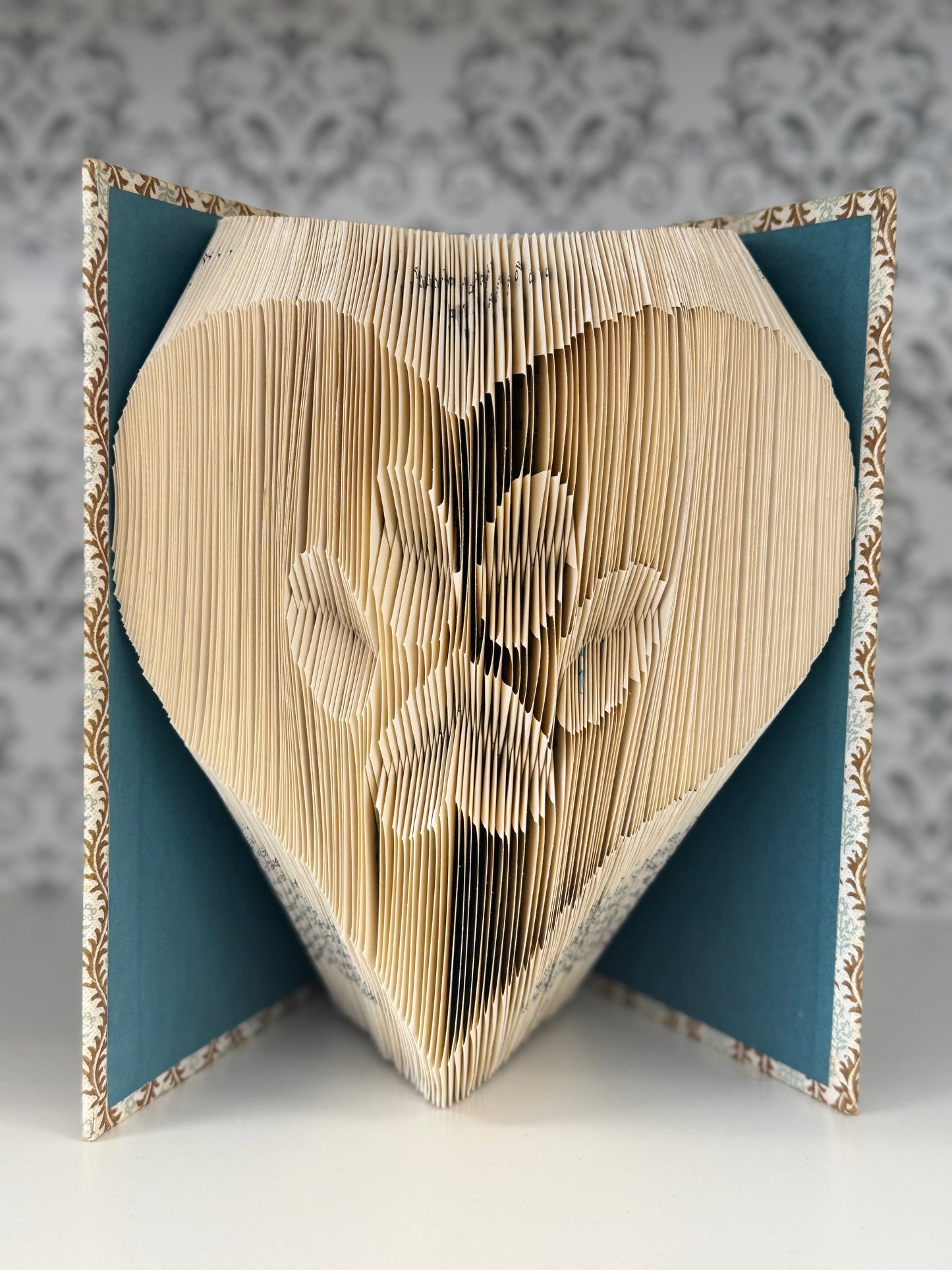 Folded Book Art - Paw & Heart