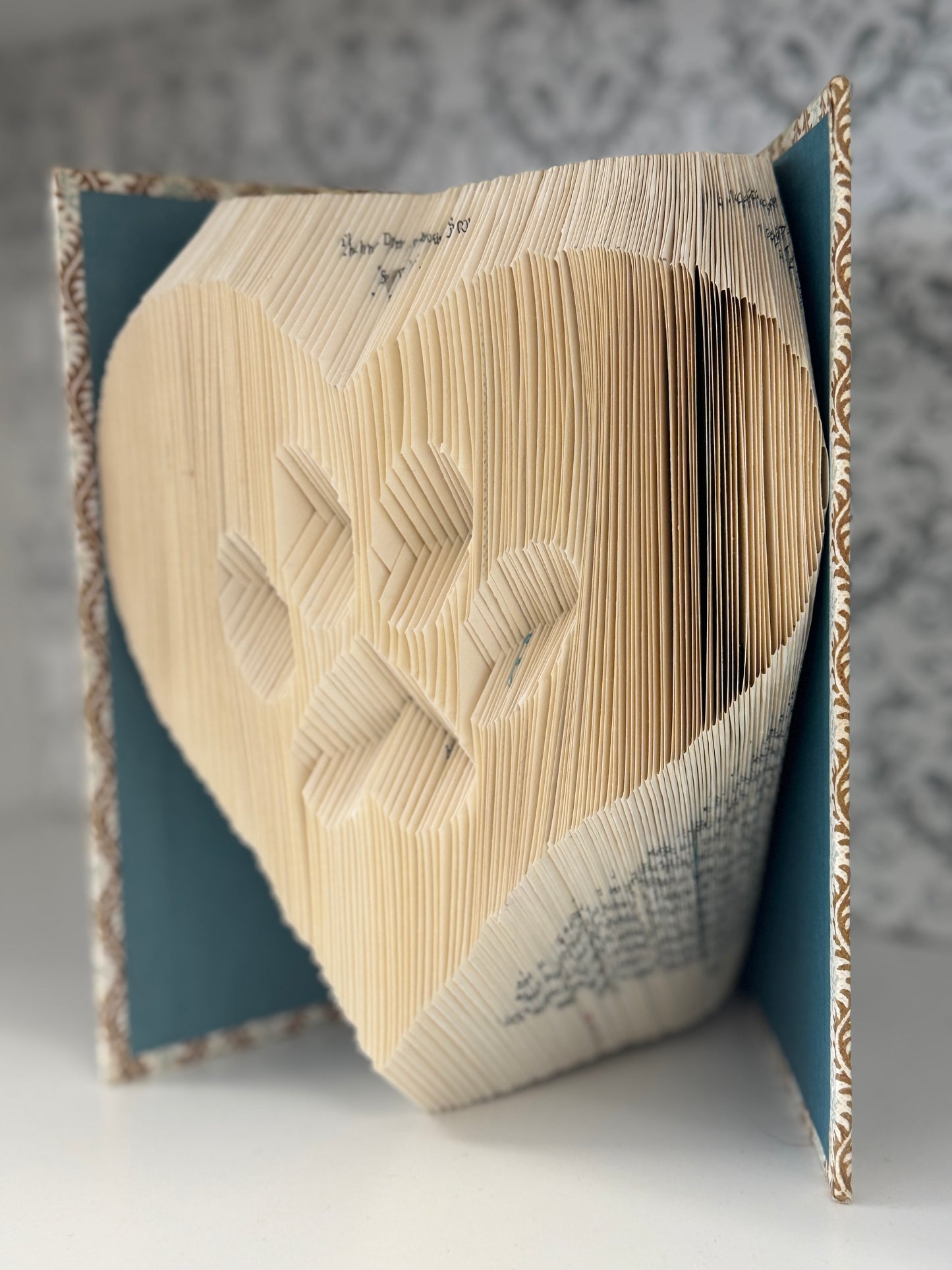 Folded Book Art - Paw & Heart