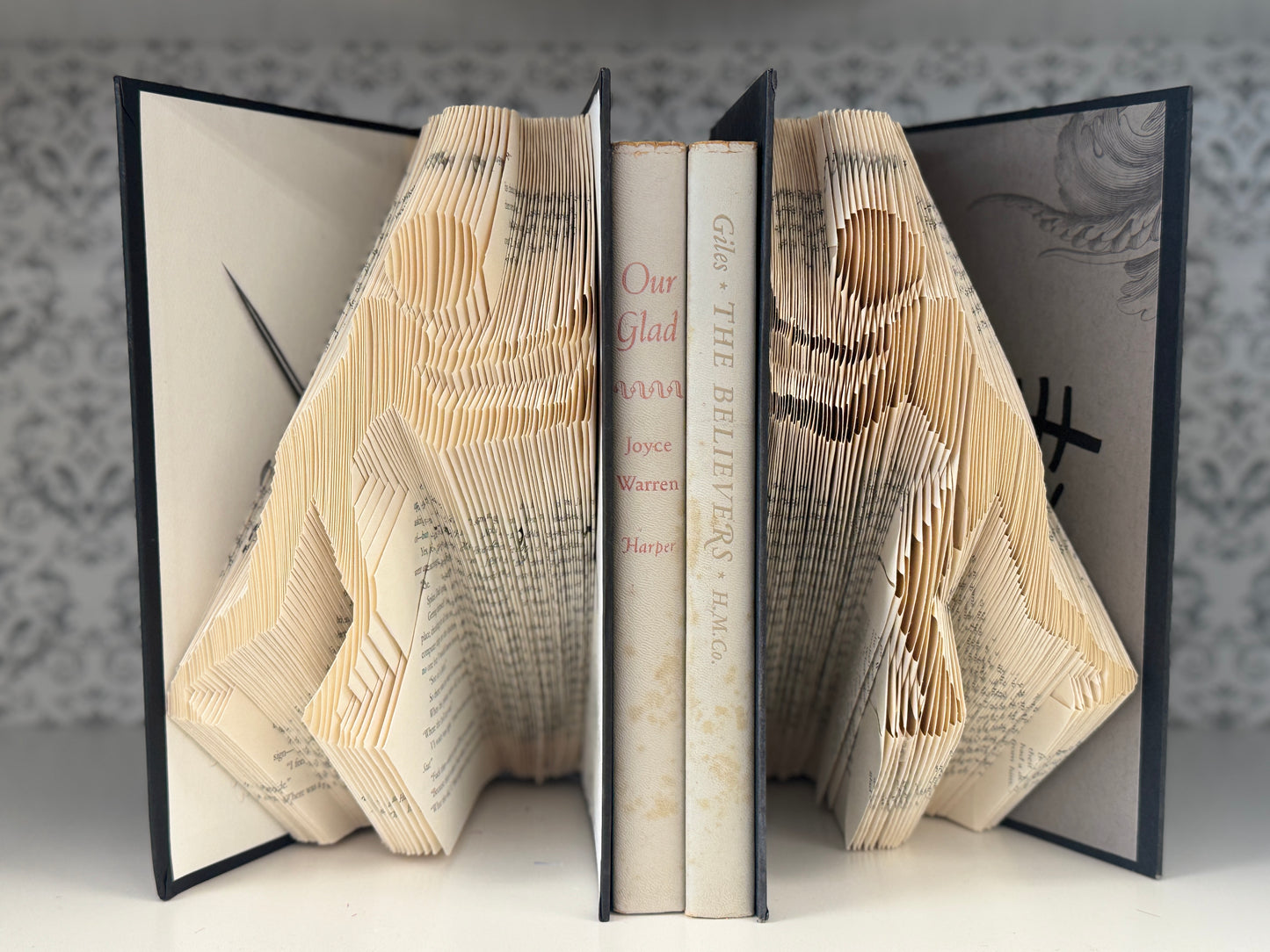 Folded Book Art - Book Ends Set