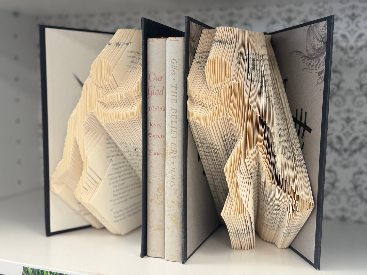 Folded Book Art - Book Ends Set