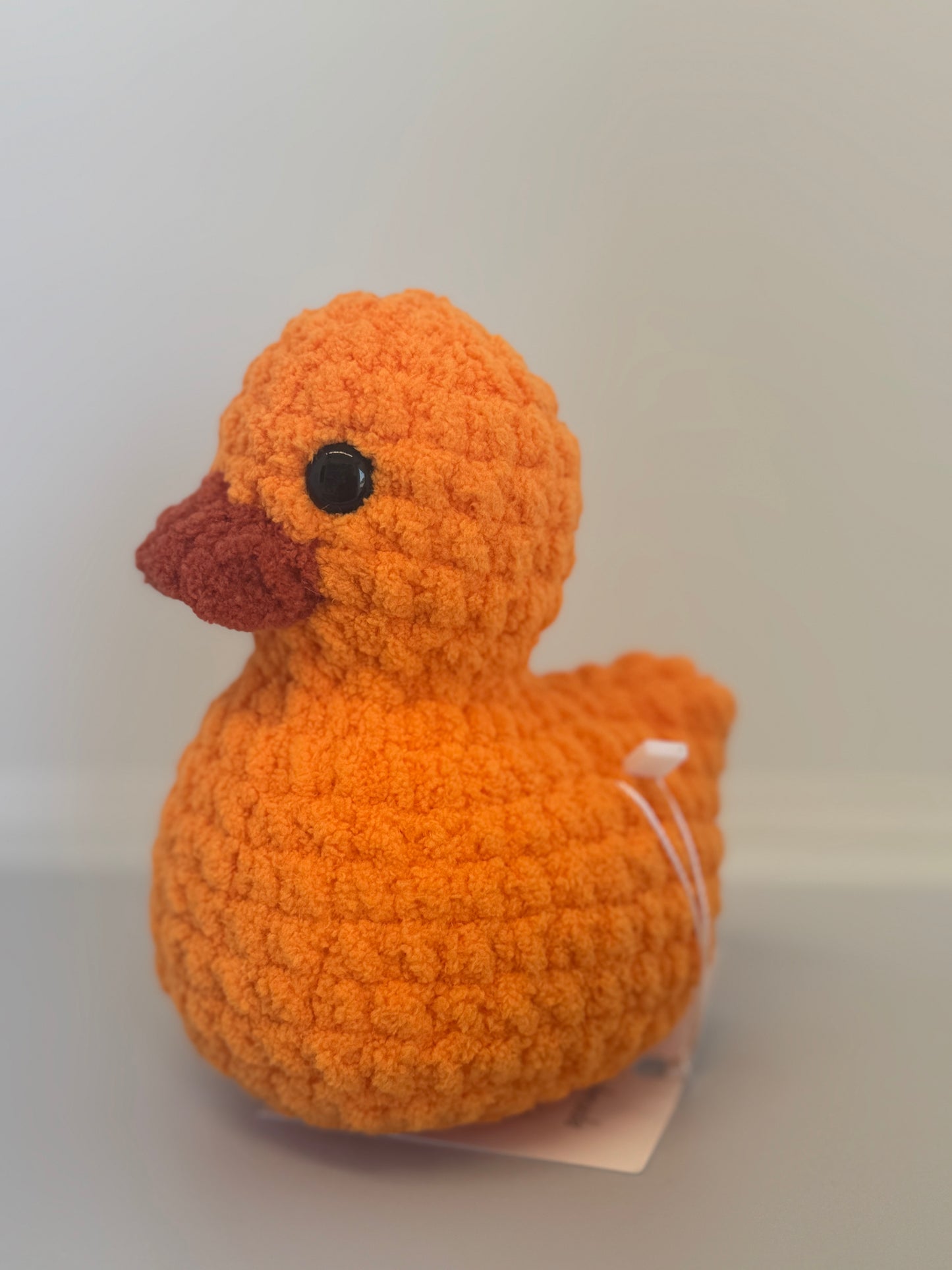 Handmade Crocheted Stuffed Animals - Orange Duck