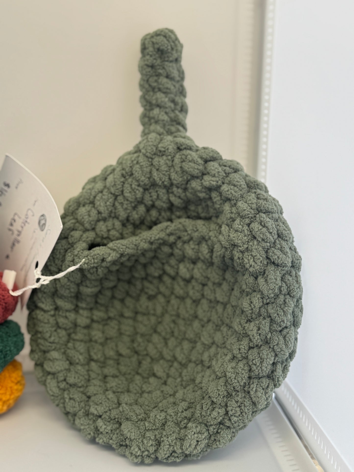 Handmade Crocheted Stuffed Animals - Caterpillar & Leaf