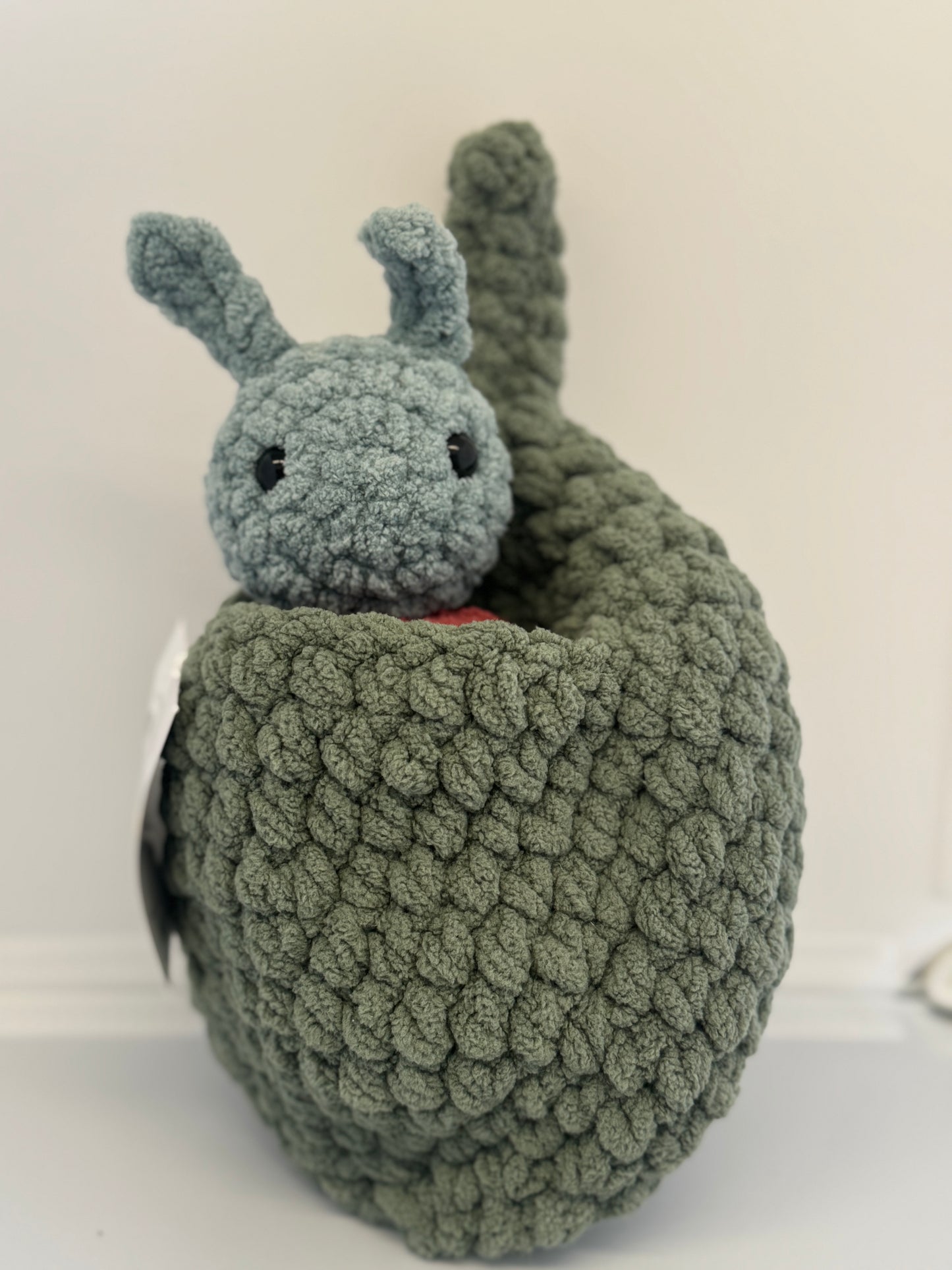 Handmade Crocheted Stuffed Animals - Caterpillar & Leaf