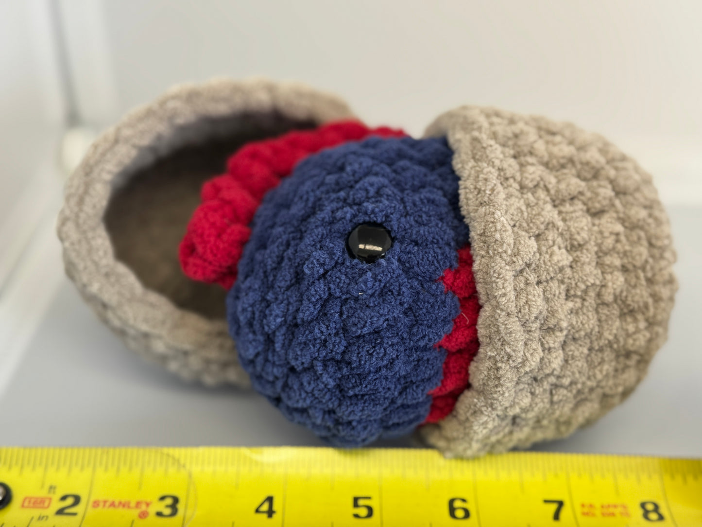 Handmade Crocheted Stuffed Animals - Dino Hatchling