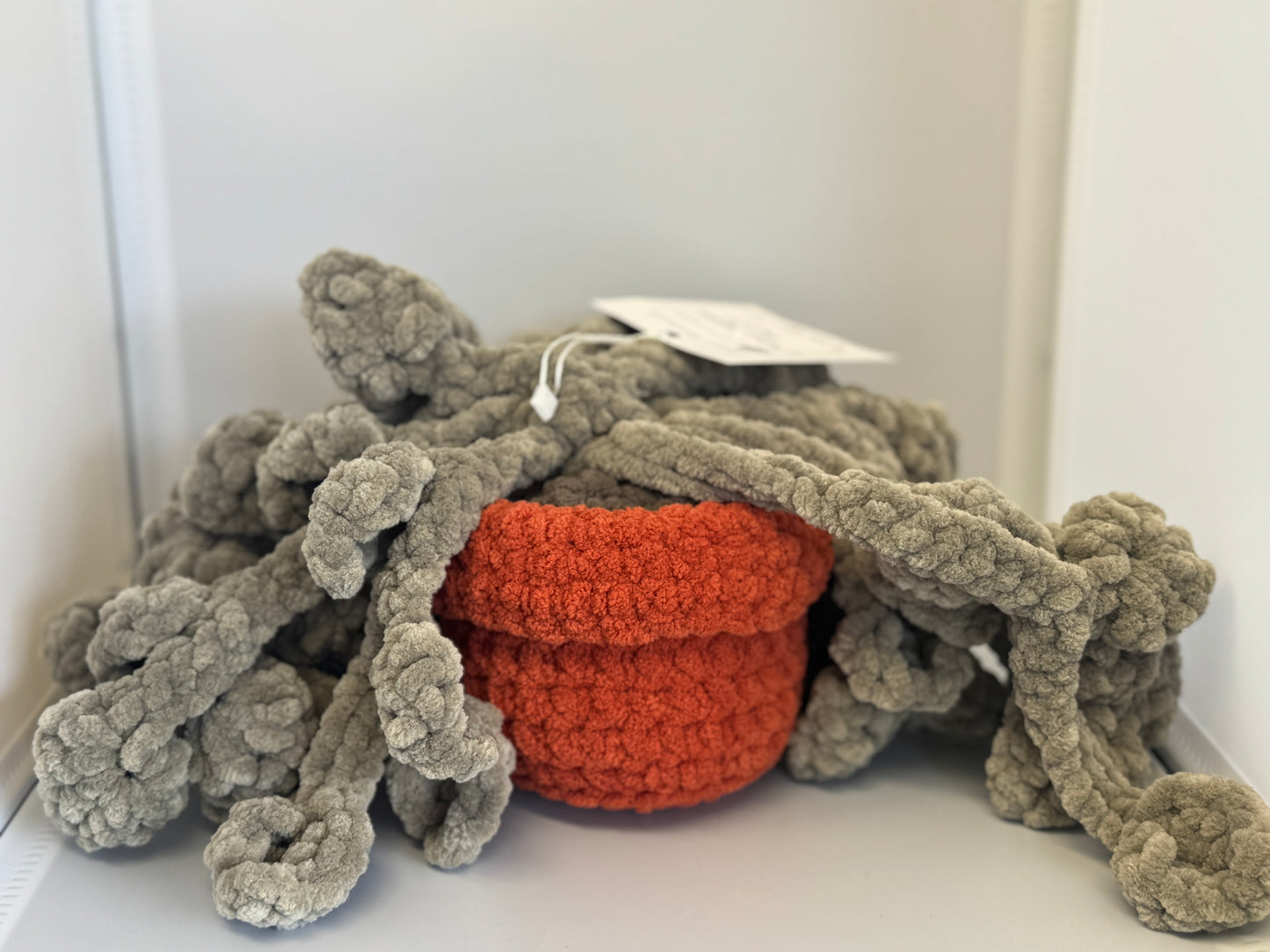 Handmade Crocheted Stuffed Animals - Potted Pathos Plant