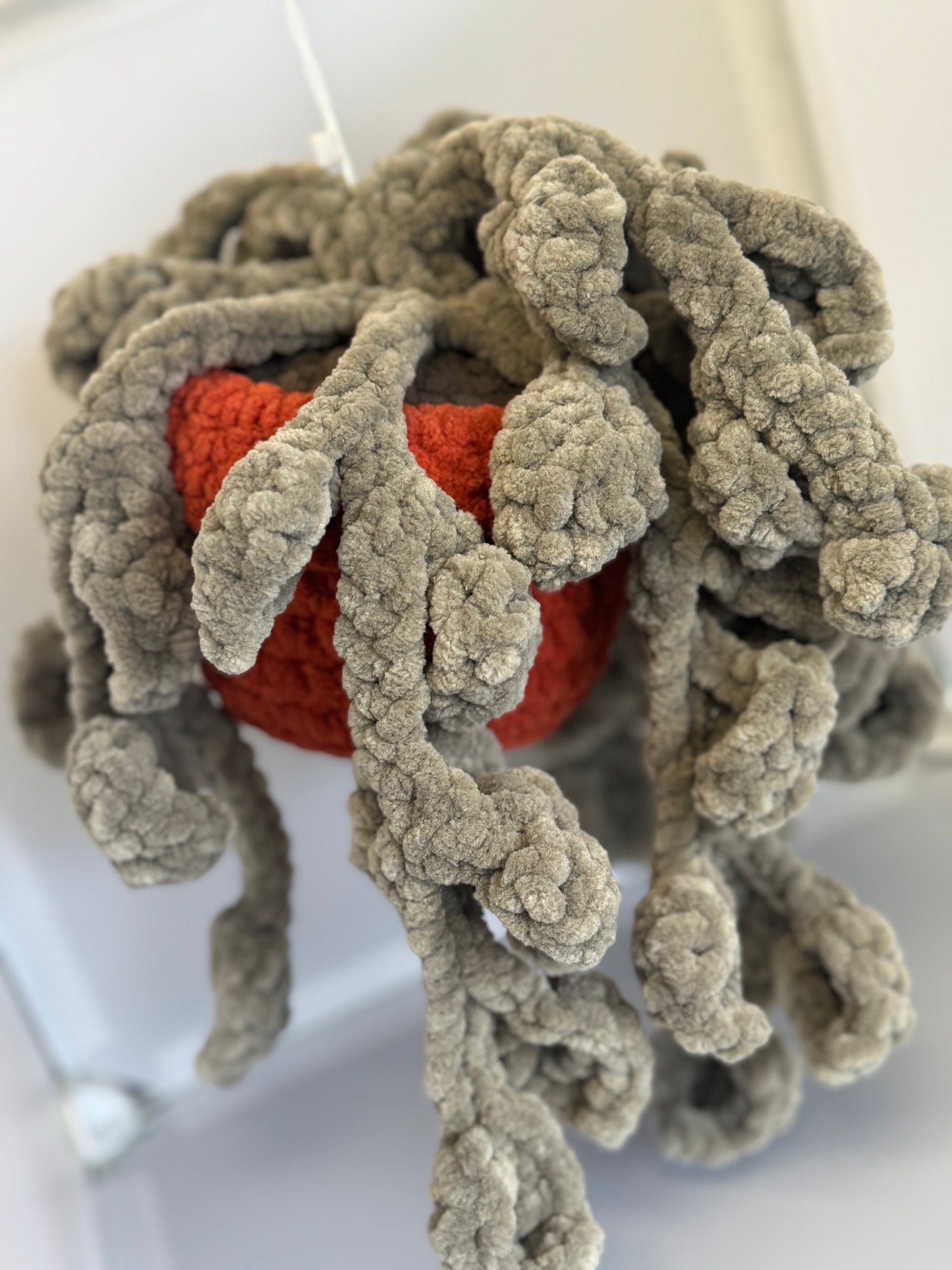 Handmade Crocheted Stuffed Animals - Potted Pathos Plant