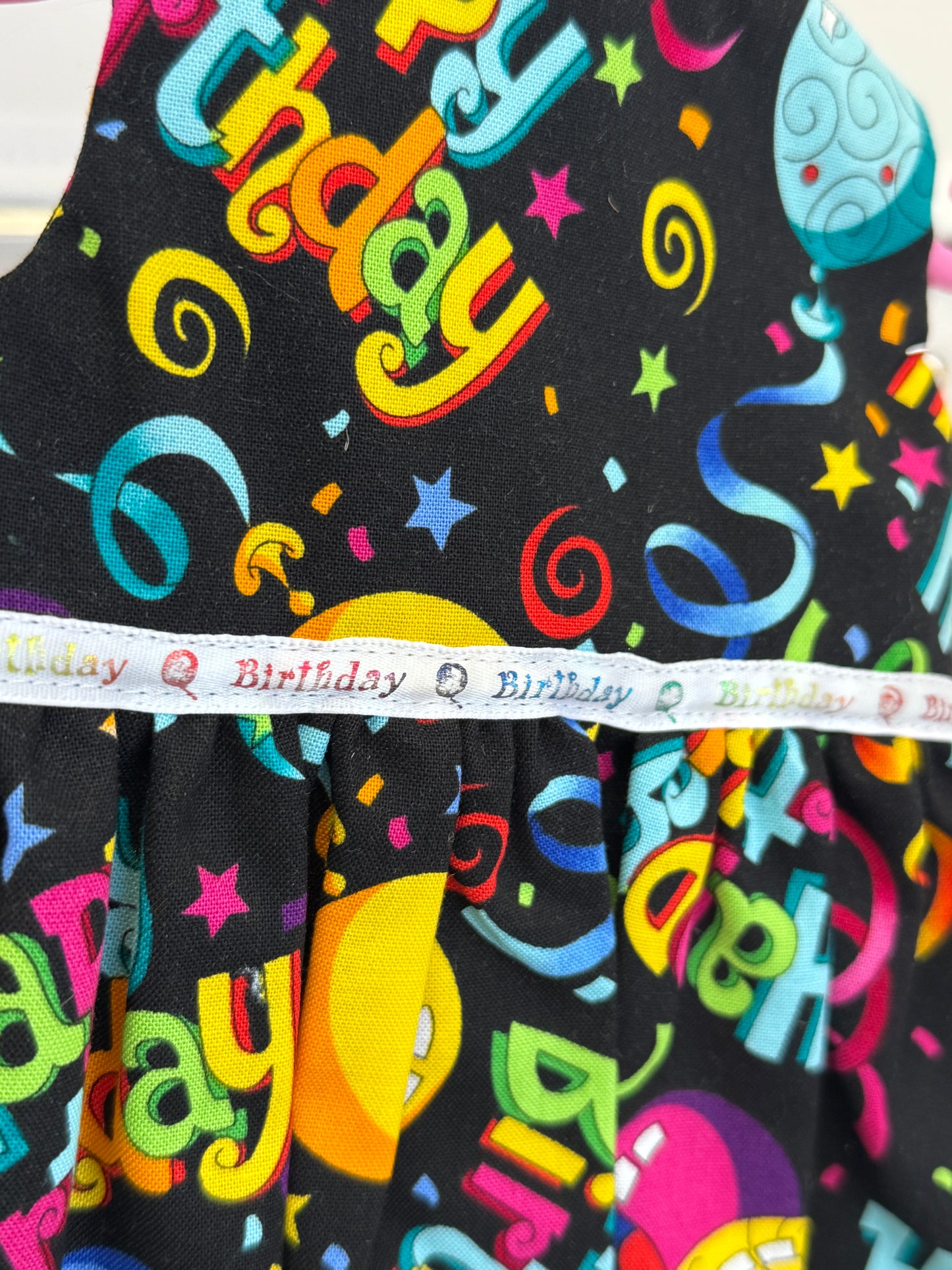 Handmade 18" Doll Clothes - Happy Birthday Dress & Bow