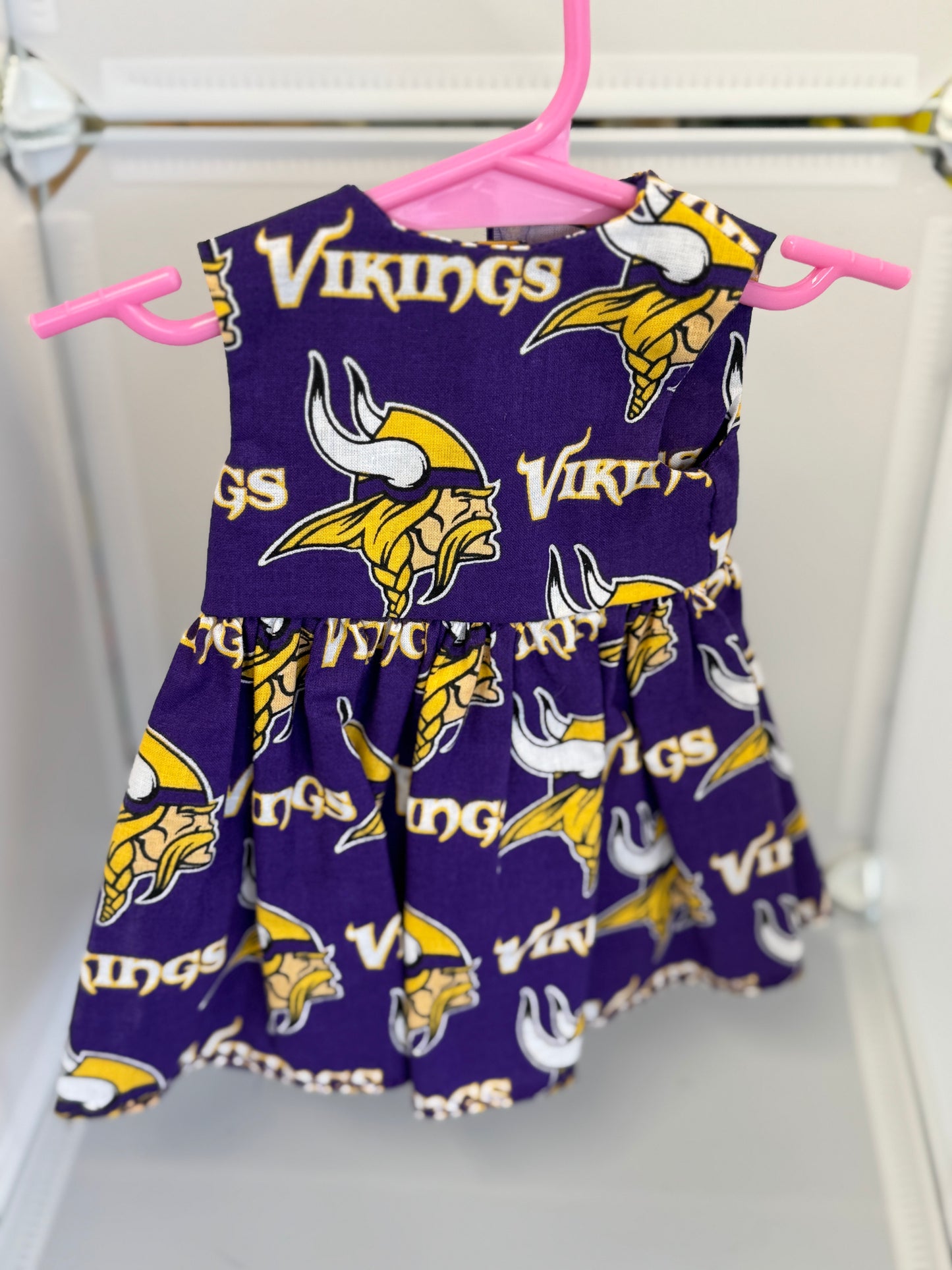 Handmade 18" Doll Clothes - Vikings Dress & Bow