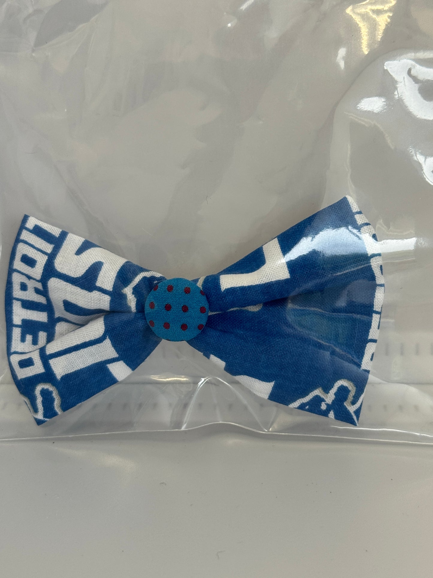 Handmade 18" Doll Clothes – Blue & Silver Football-Inspired Dress with Matching Bow