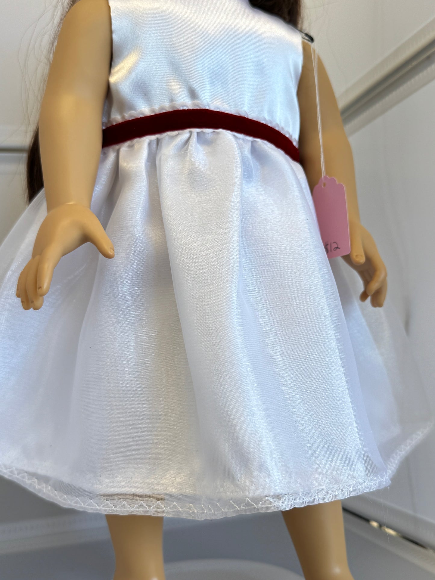 Handmade 18" Doll Clothes - White Fancy Dress