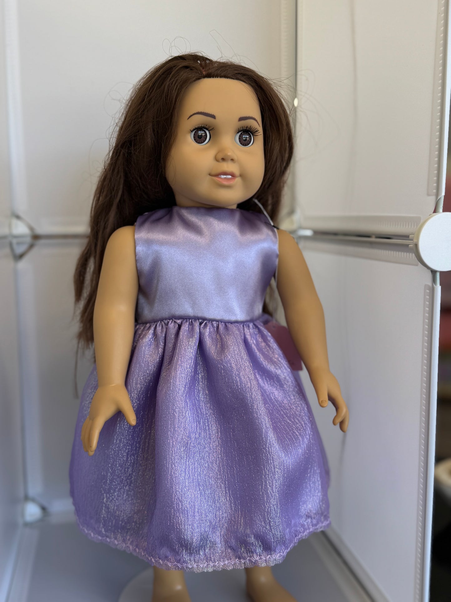 Handmade 18" Doll Clothes - Purple Fancy Dress