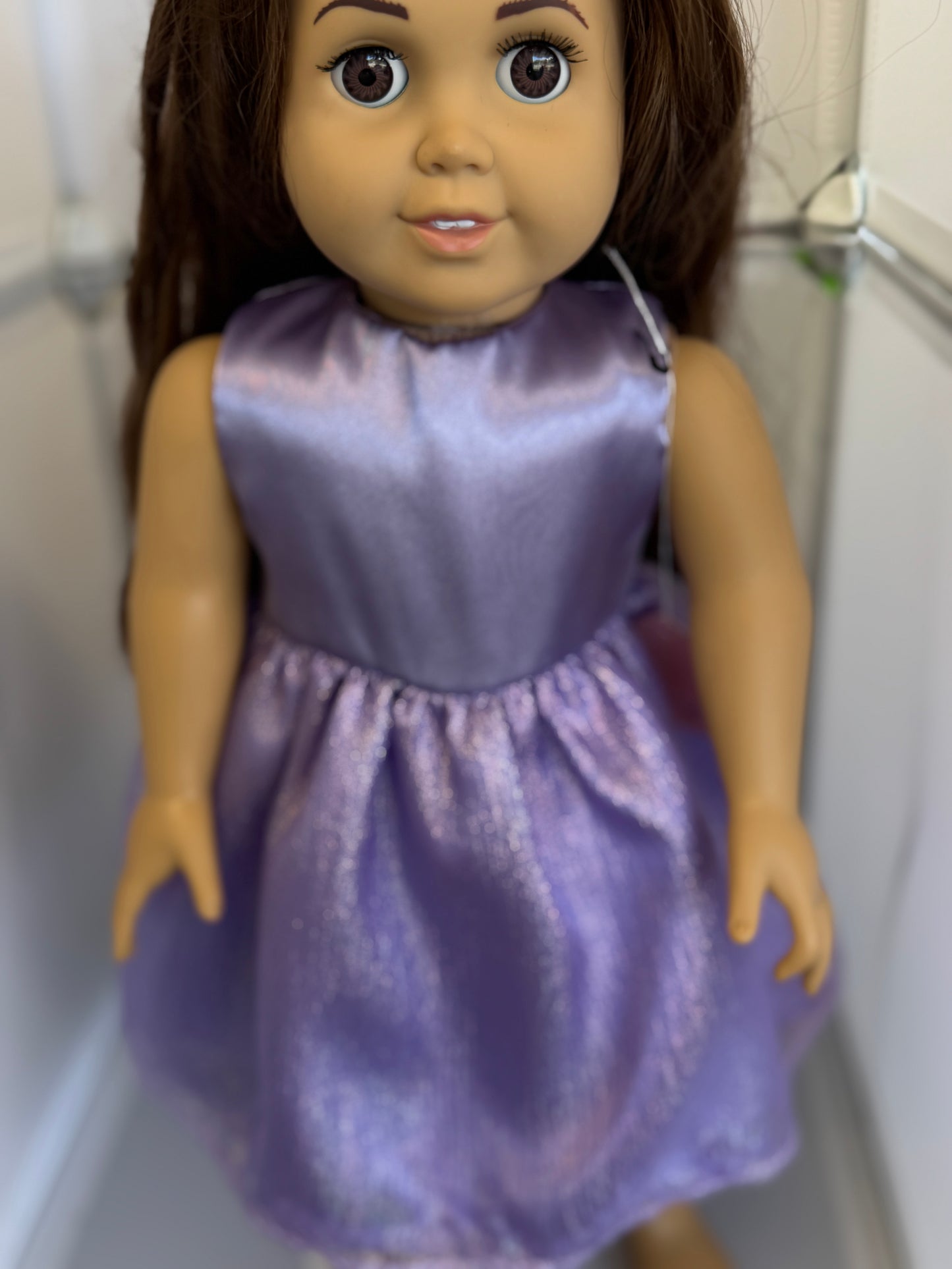 Handmade 18" Doll Clothes - Purple Fancy Dress