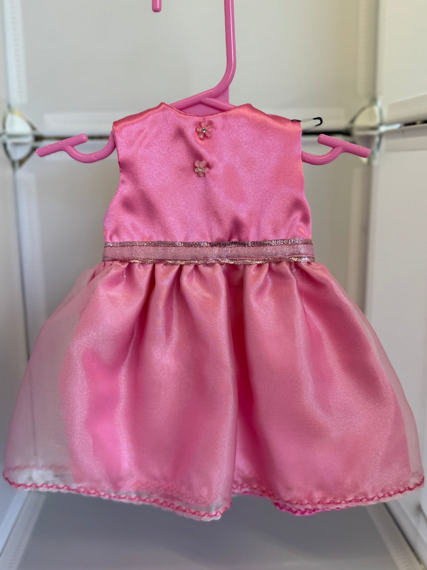 Handmade 18" Doll Clothes - Bright Pink Fancy Dress