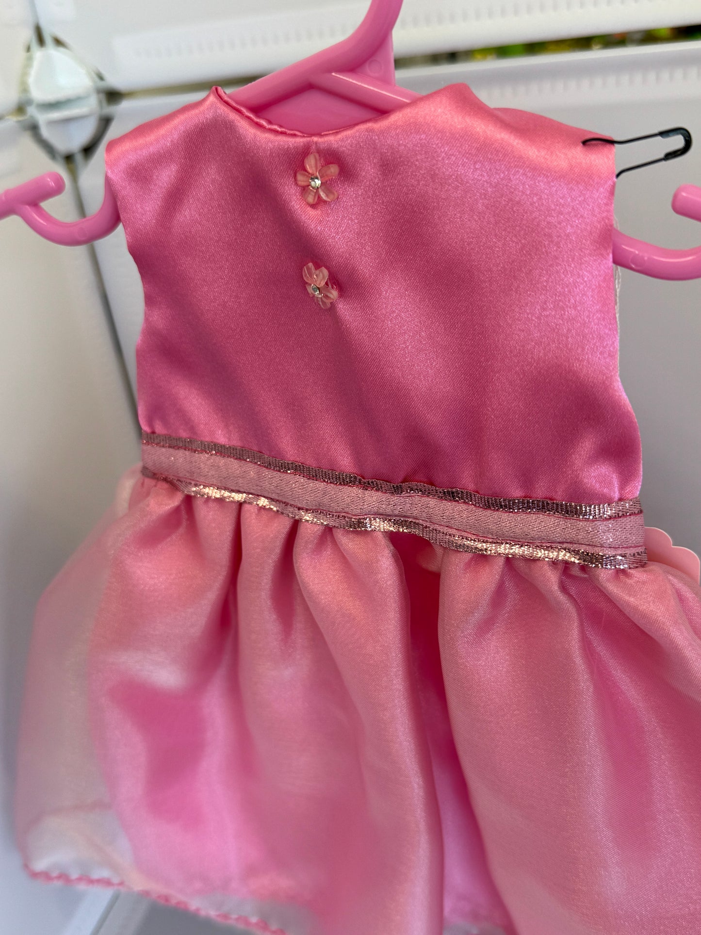 Handmade 18" Doll Clothes - Bright Pink Fancy Dress