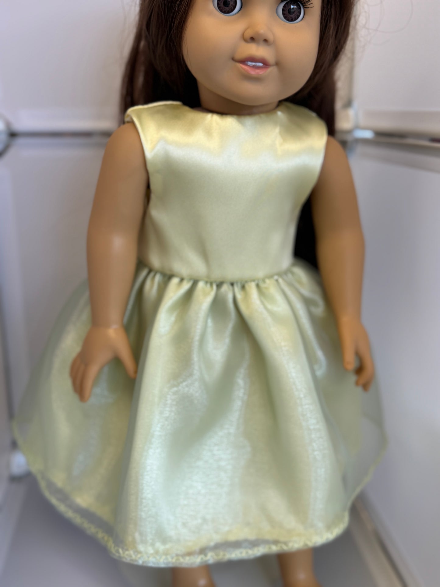 Handmade 18" Doll Clothes - Princess Dress - Frog Bag