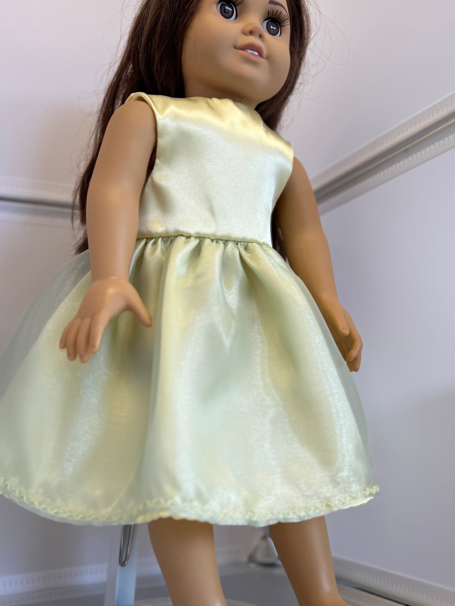 Handmade 18" Doll Clothes - Princess Dress - Frog Bag