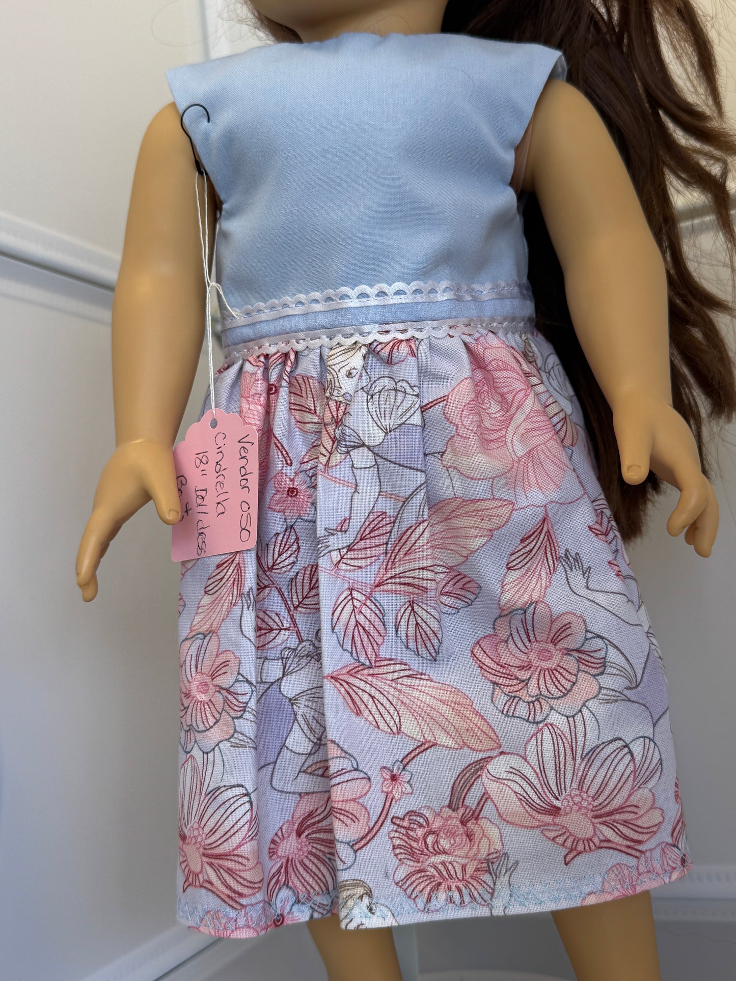 Handmade 18" Doll Clothes - Princess Dress & Bow