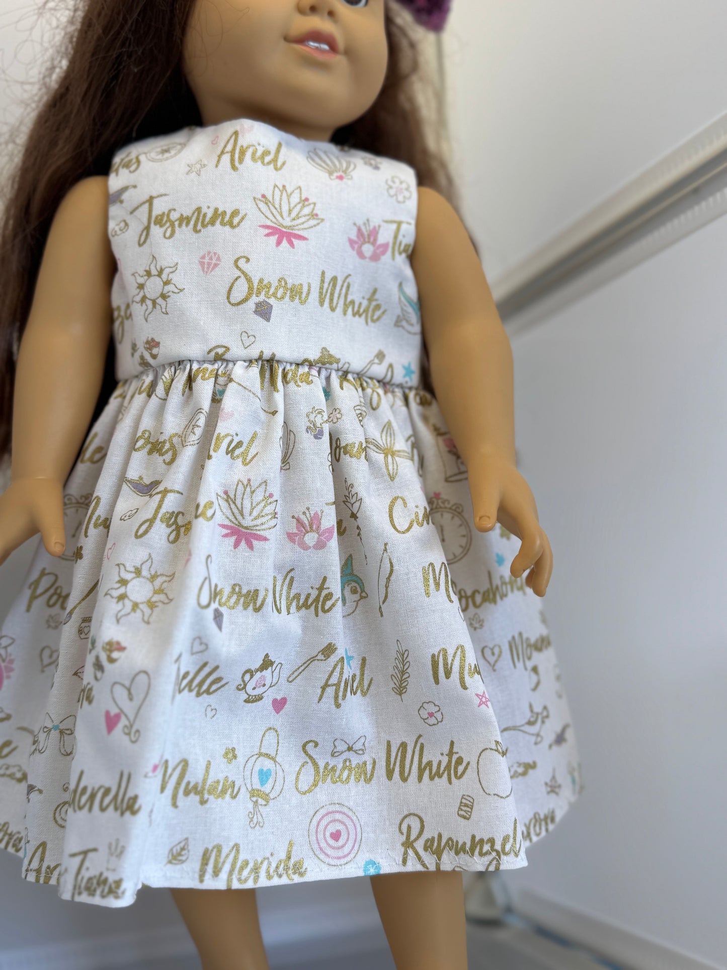 Handmade 18" Doll Clothes - Princess Dress & Bow