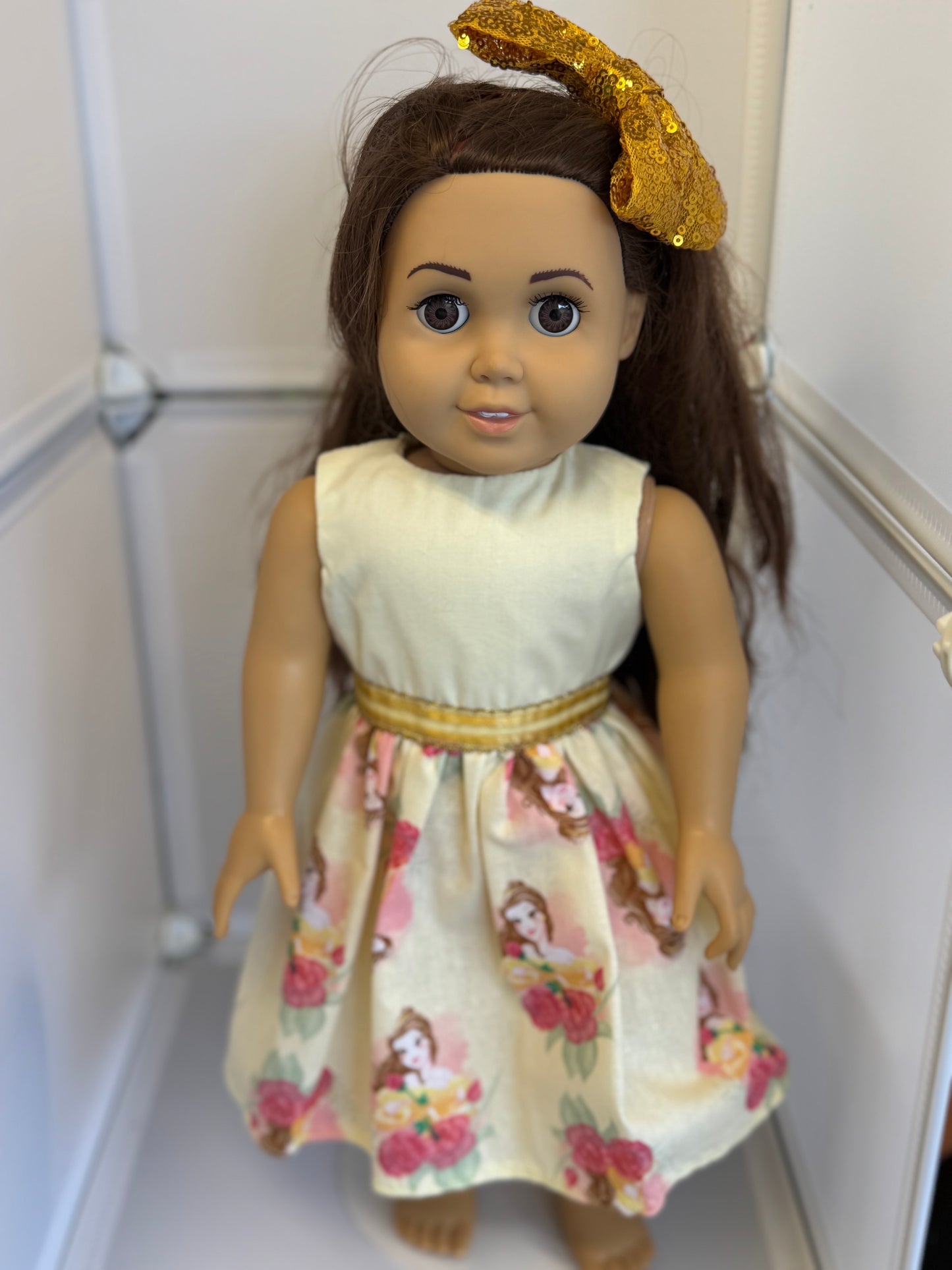 Handmade 18" Doll Clothes - Princess Dress & Bow