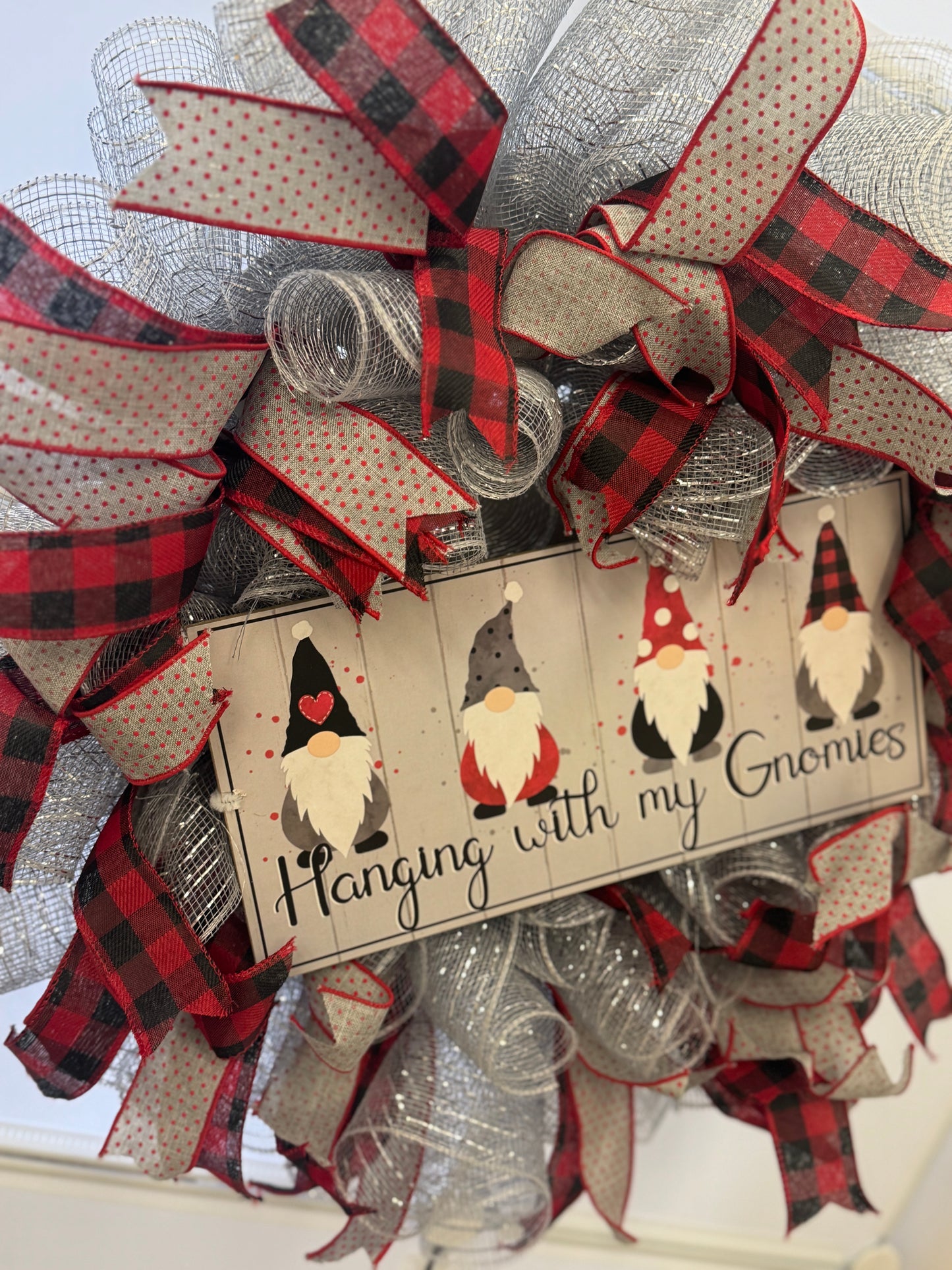 Handmade Deco Mesh Wreaths - Hanging with my Gnomies