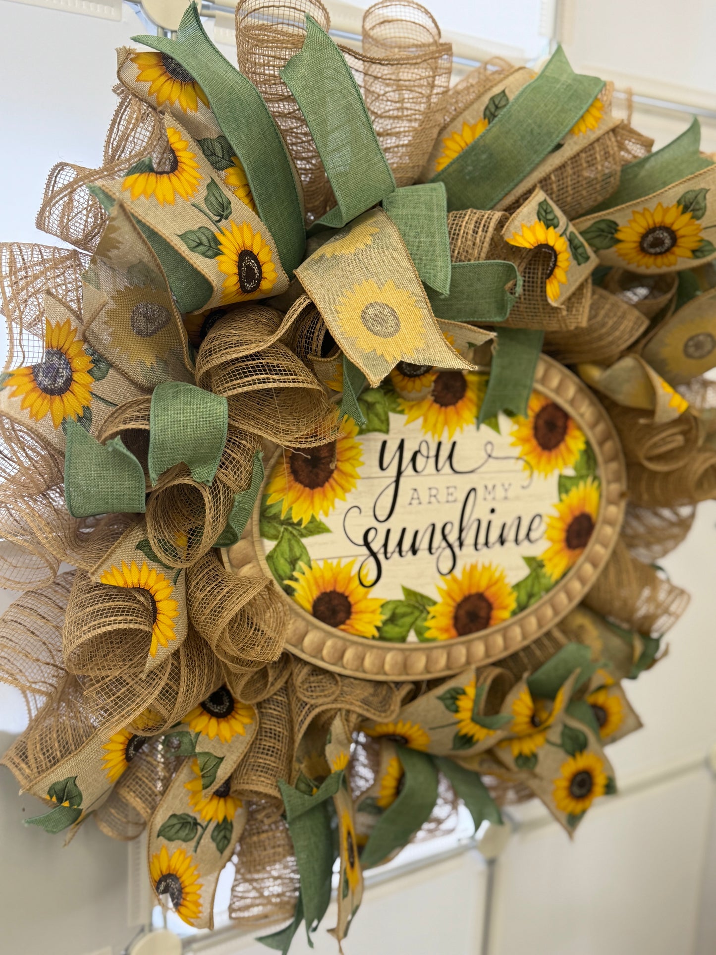 Handmade Deco Mesh Wreaths - You Are My Sunshine