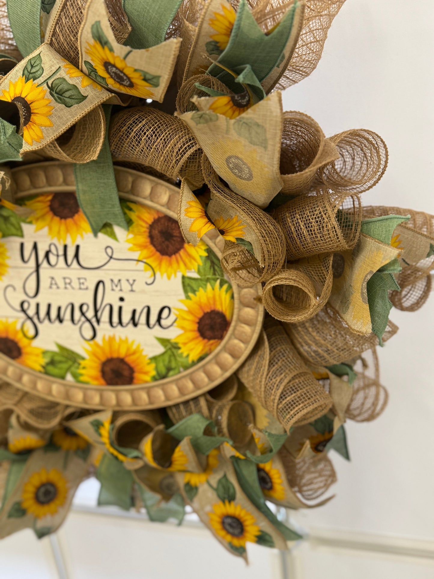 Handmade Deco Mesh Wreaths - You Are My Sunshine