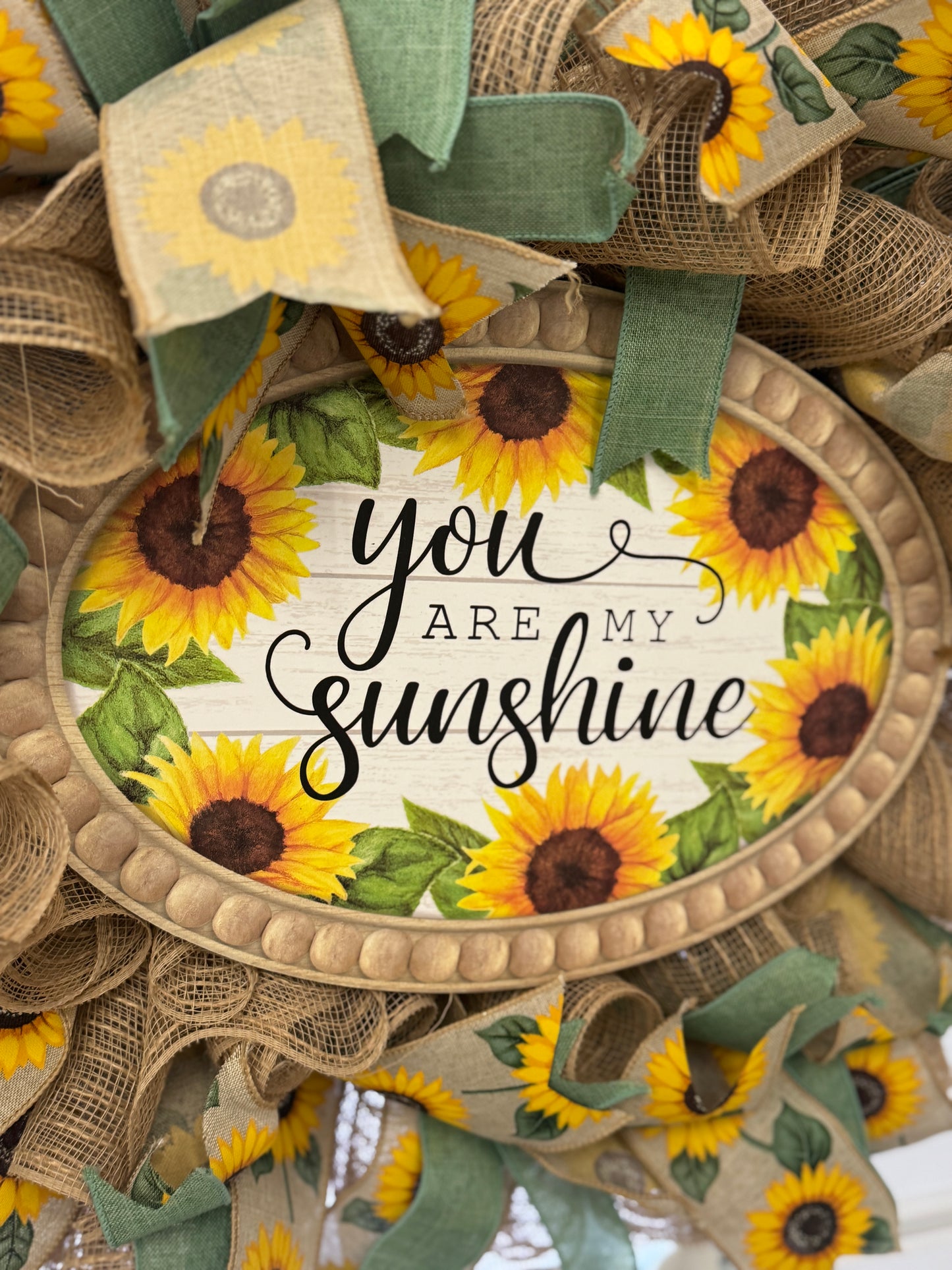 Handmade Deco Mesh Wreaths - You Are My Sunshine
