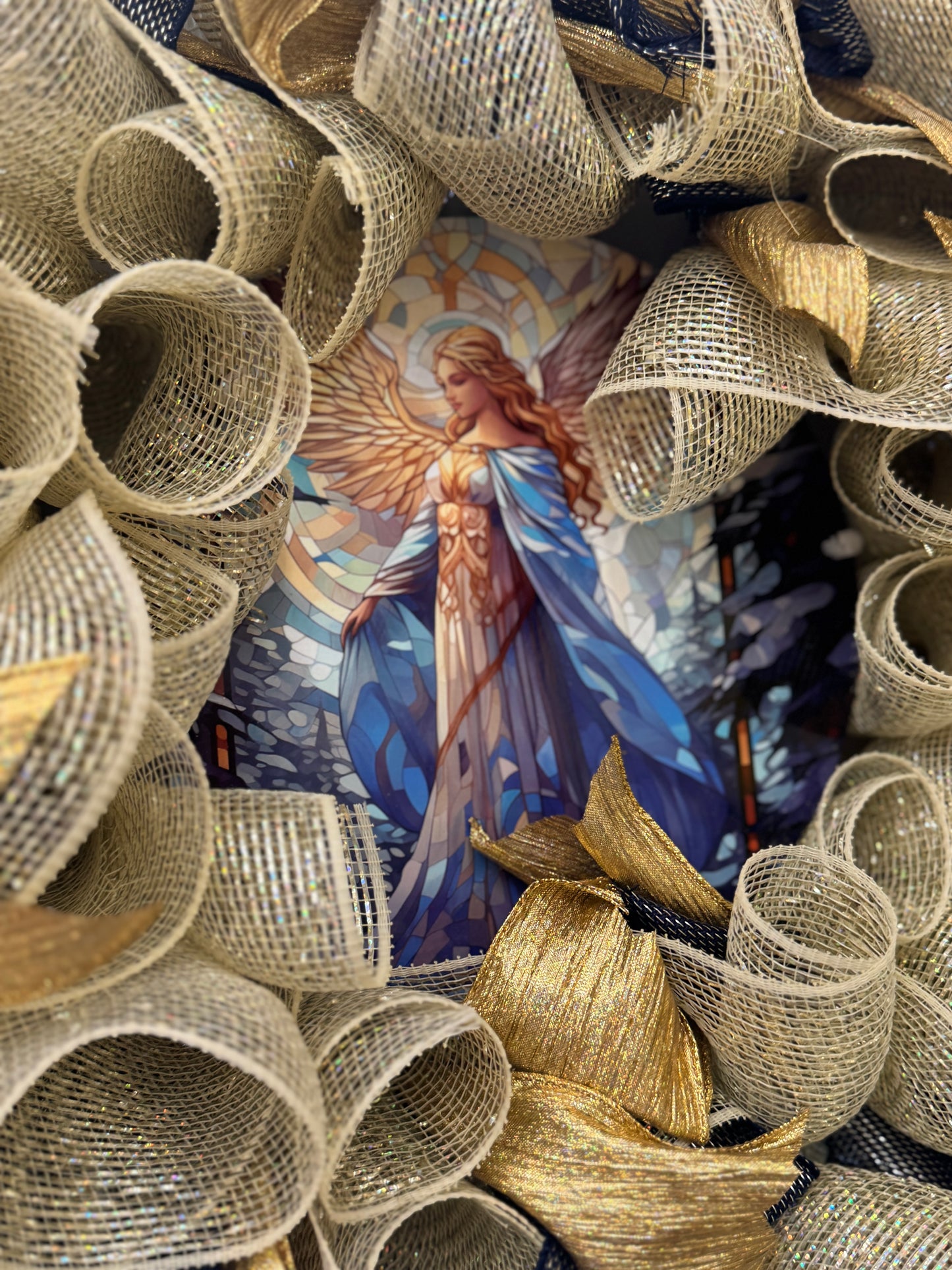 Handmade Deco Mesh Wreaths - Angel