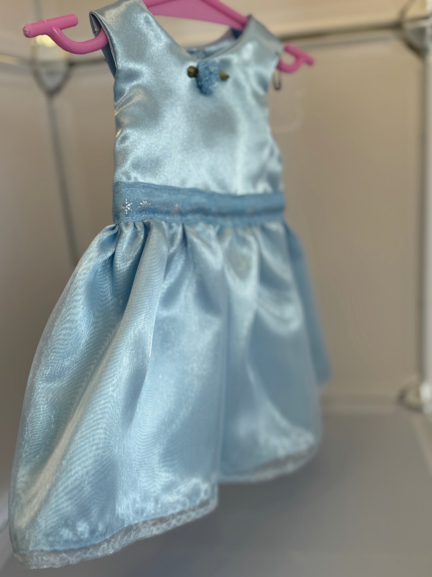Handmade 18" Doll Clothes - Blue Fancy Dress
