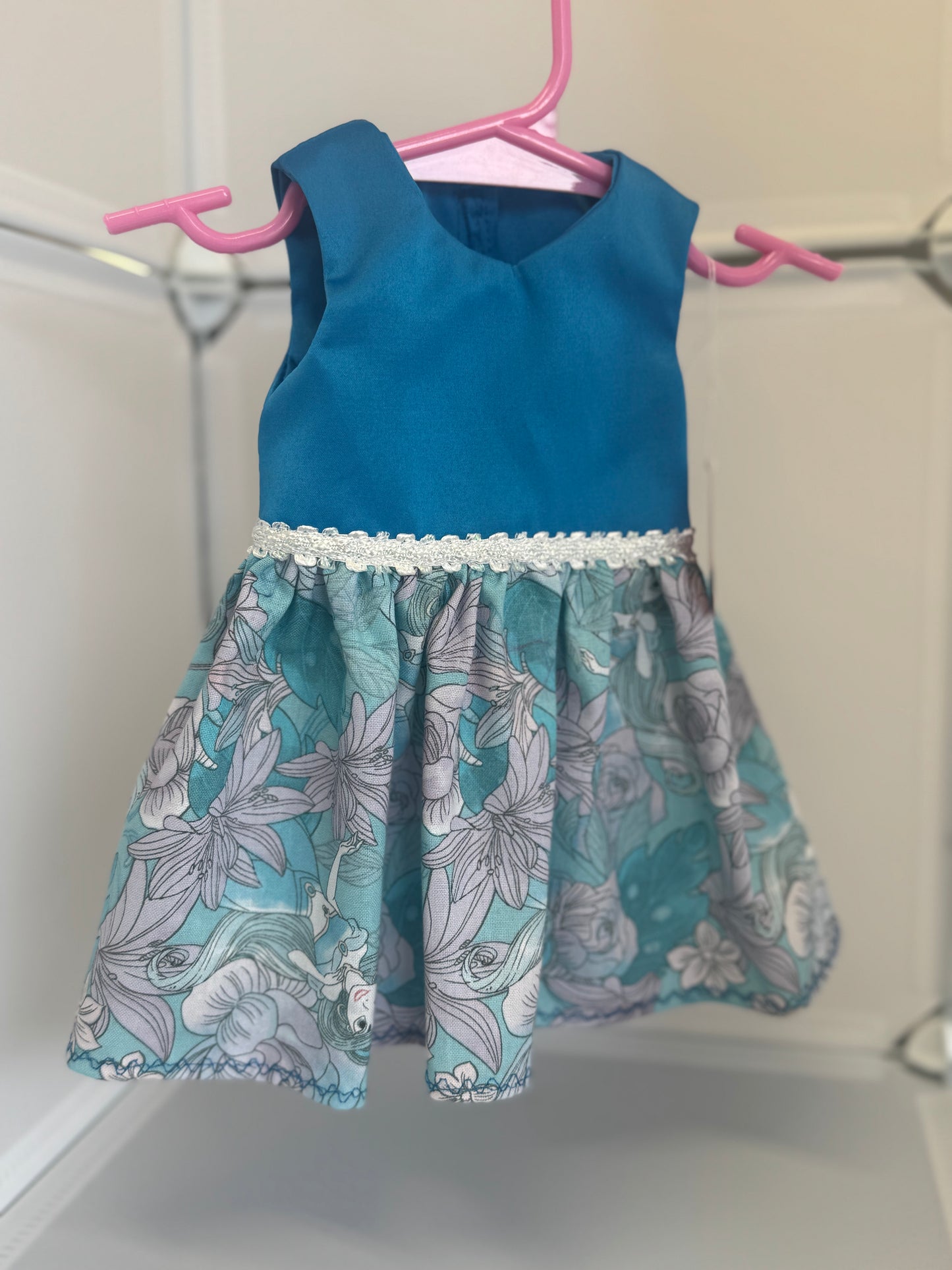Handmade 18" Doll Clothes - Blue Princess Dress