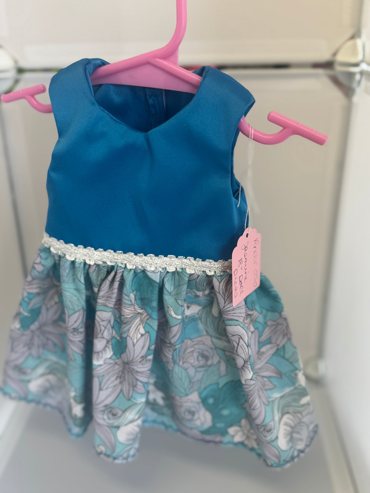 Handmade 18" Doll Clothes - Blue Princess Dress