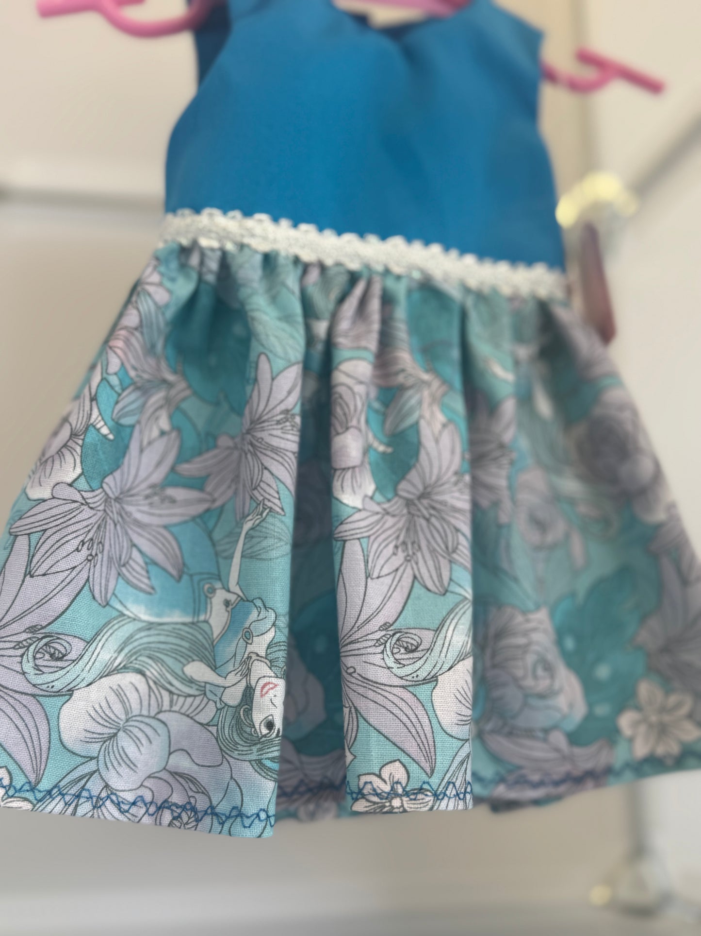 Handmade 18" Doll Clothes - Blue Princess Dress
