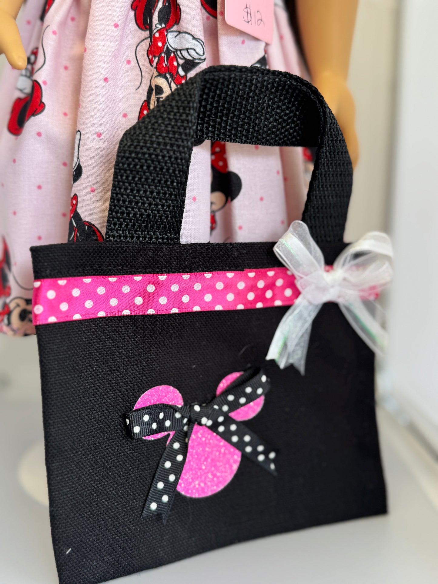 Handmade 18" Doll Clothes - Pink Mouse Dress
