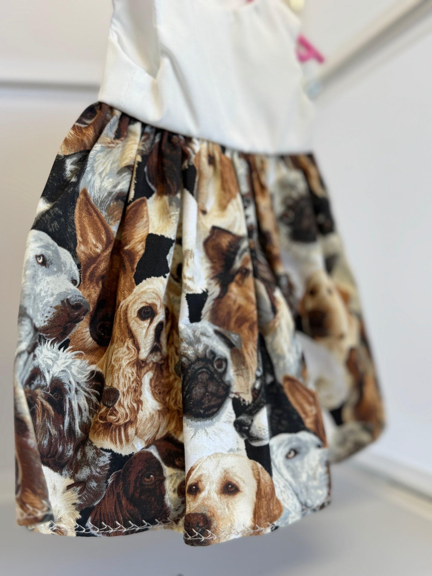 Handmade 18" Doll Clothes – Dog Dress w/ Bow