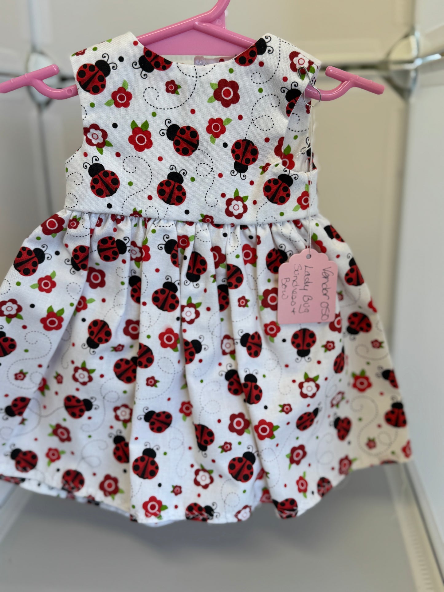 Handmade 18" Doll Clothes – Lady Bug Dress w/ Bow