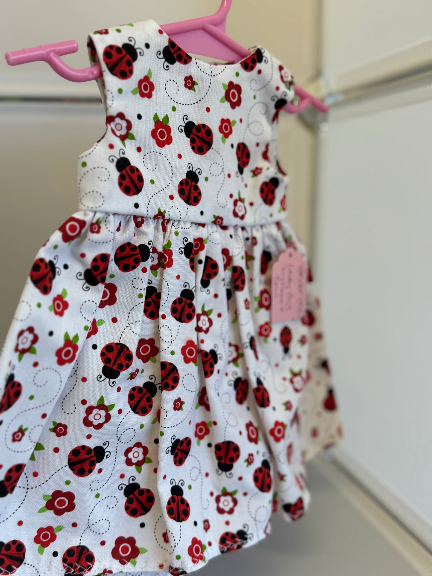 Handmade 18" Doll Clothes – Lady Bug Dress w/ Bow