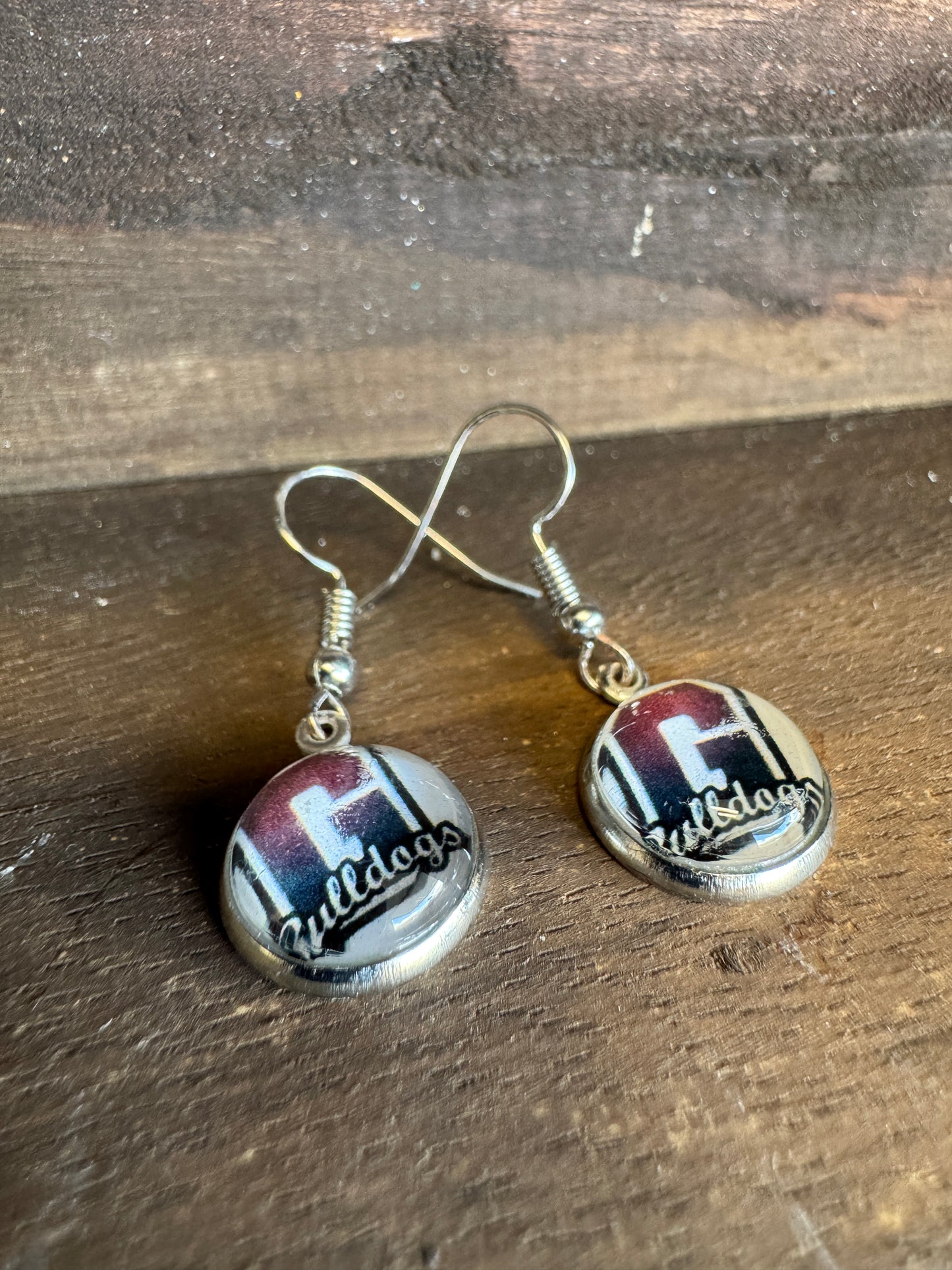Handmade Aluminum & Glass Earrings - Grandville