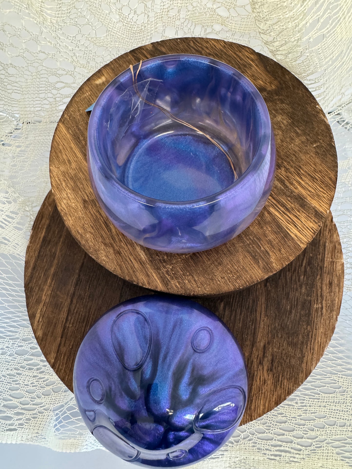Hand-Poured Epoxy Resin Creations - Mushroom Jar