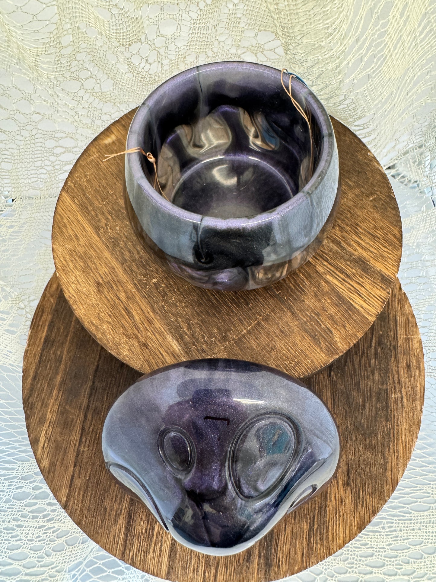 Hand-Poured Epoxy Resin Creations - Mushroom Jar