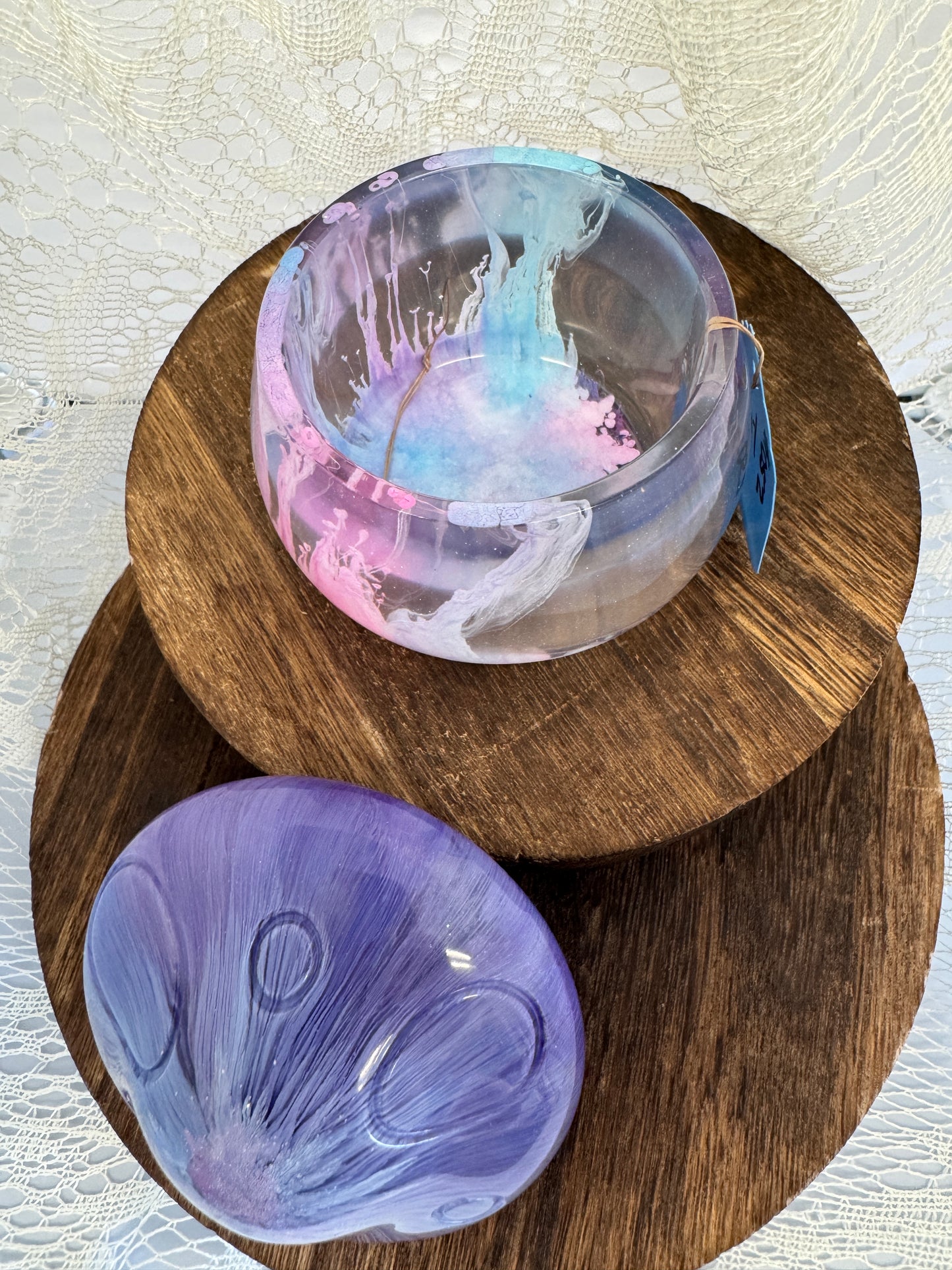 Hand-Poured Epoxy Resin Creations - Mushroom Jar
