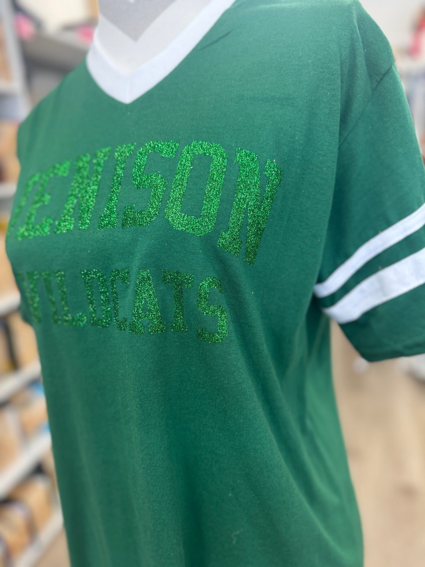 Show Your Spirit! – Jenison Wildcats – Short Sleeve Glitter Tee