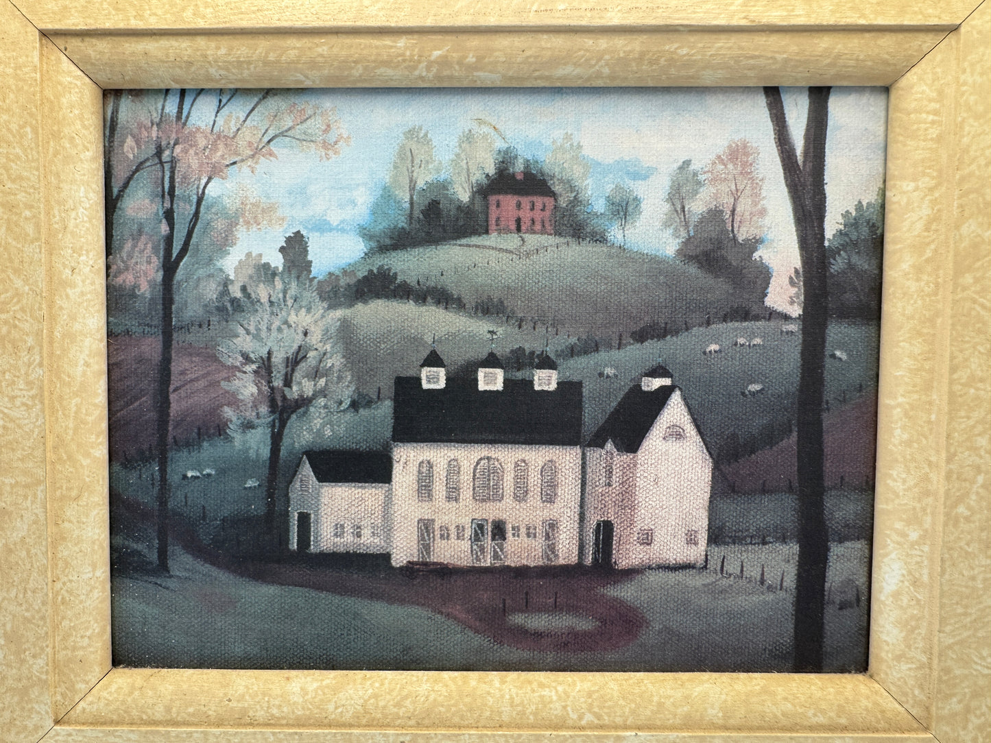 Elizabeth F. Gilkey “Sullins House” Framed Folk Art Print (1988)