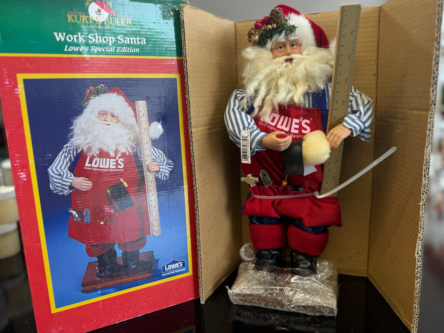 Kurt Adler Lowe’s Special Edition Workshop Santa Figurine