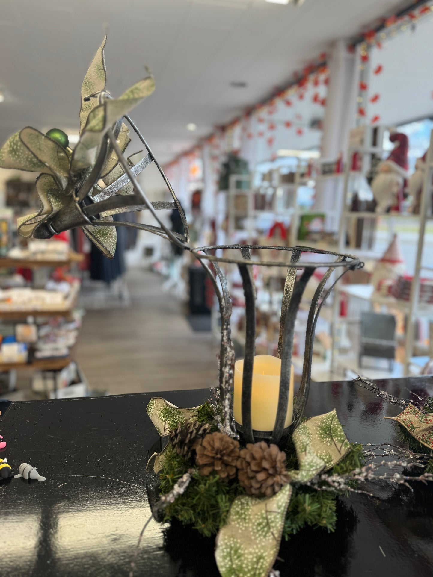 Decorative Holiday Lantern with Candle