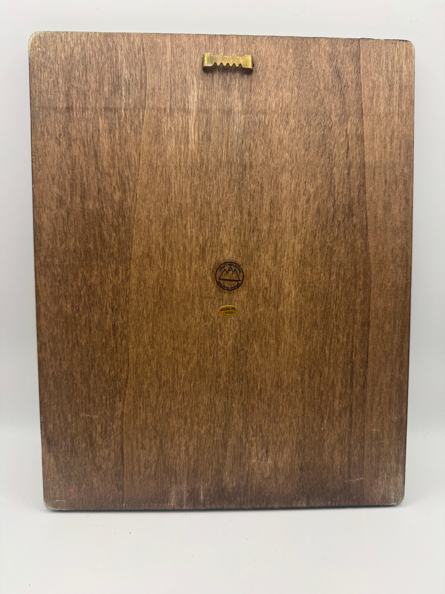 Hand-Painted Wooden “Wishing You Christmas Joy” Santa Sign – 8" x 10"