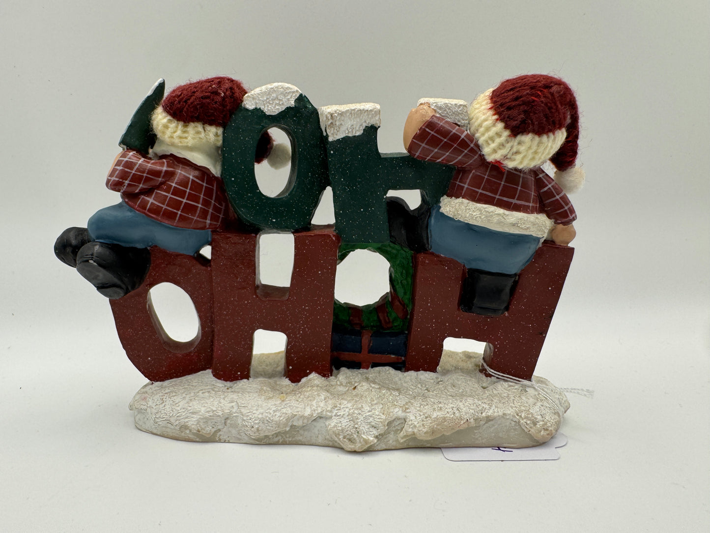 Santa “HO HO” Christmas Tabletop Figurine – 5"